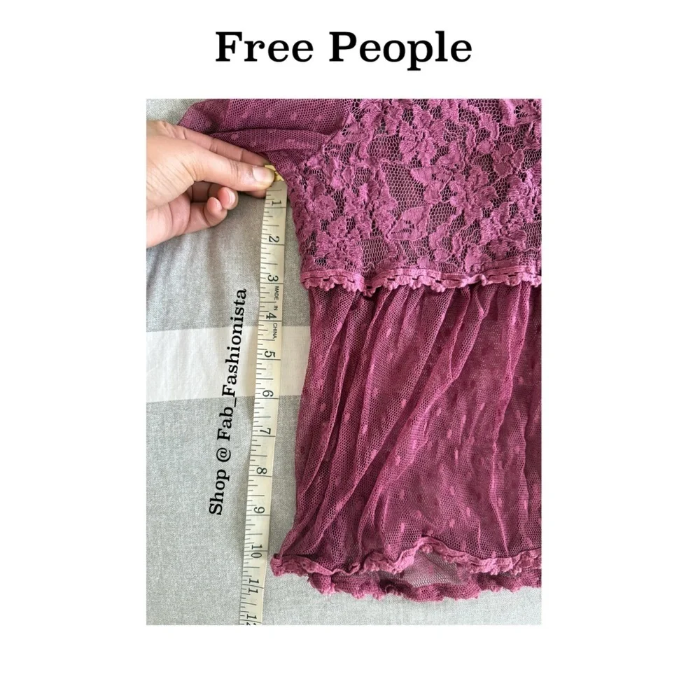 Free People Sheer Lace Blouse size XS